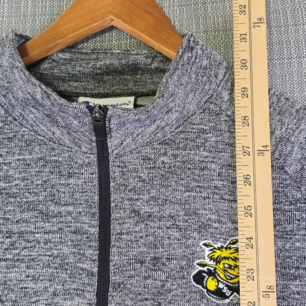 NWT Wichita State Shockers Quarter Zip Pullover Mens XL Gray Knit Champion NEW